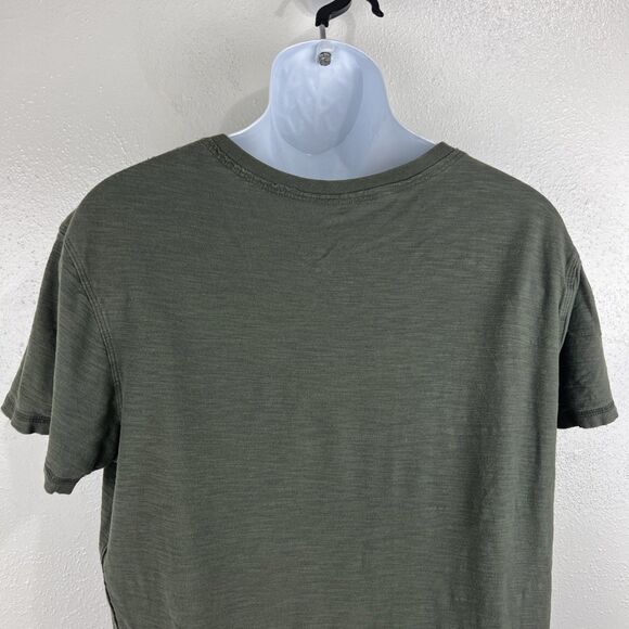 Helix Shirt Men Large Green Short Sleeve Solid Cotton Tee - Picture 10 of 11